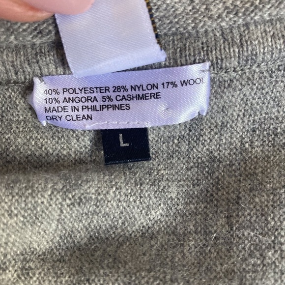 Portolano Wool Cashmere Sweater Top With Waist Tie - Picture 5 of 8